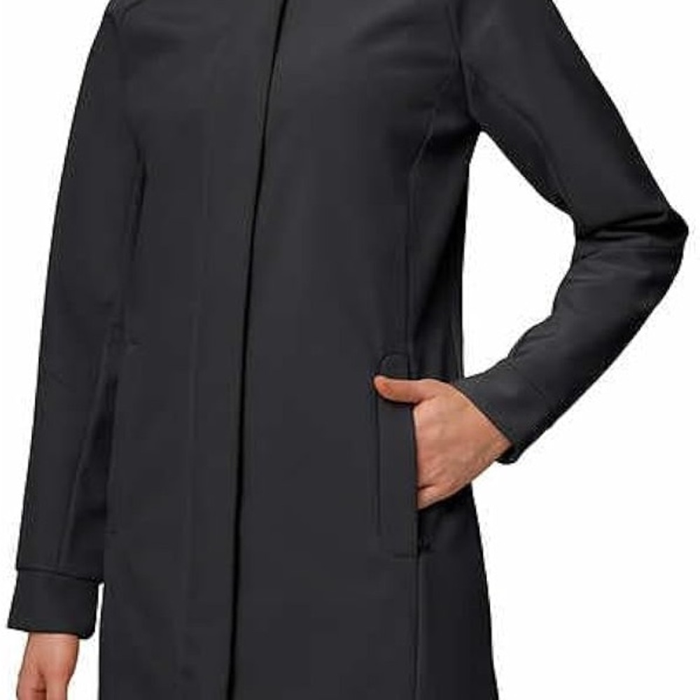 Mondetta Black Hooded Trench Coat